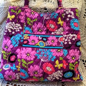 Vera Bradley Shoulder Tote Bag & Pencil Case Flutterby Pattern
